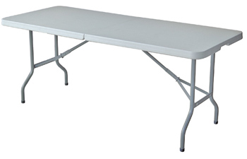 Mesa rectangular plegable lateral